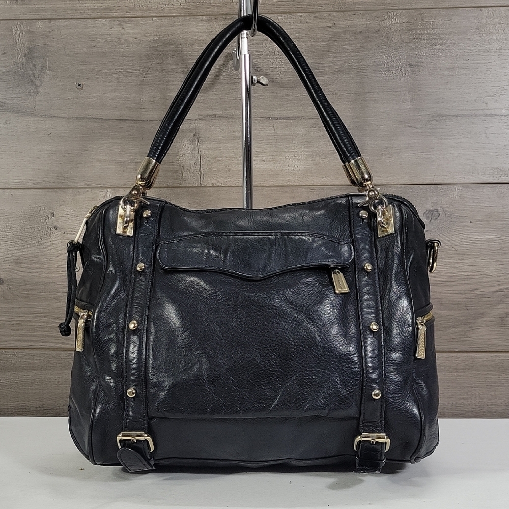 Rebecca Minkoff Black Studded Leather Handbag